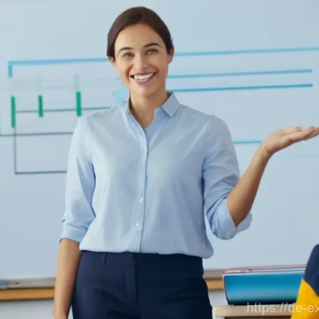 메타포를 통한 복잡한 아이디어 단순화 - **Prompt:** A friendly, approachable female teacher in her late 30s, dressed in smart-casual attire ...