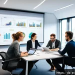 Home 19 유추의 효과 문제 해결에의 적용 - A modern office meeting room in Germany with a diverse team of professionals collaboratively analyzi...