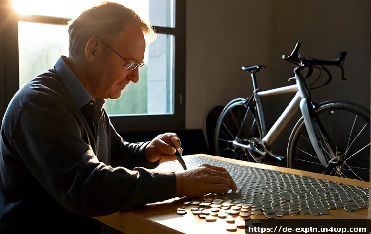 Home 17 유추의 적용 다양한 산업에서 - Photorealistic German engineering workshop, a middle-aged product designer studying the interlocking...